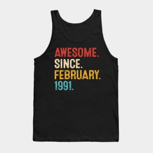 vintage february 1991 birthday Tank Top